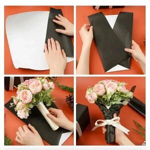 Black Wrapping Paper 1 Rolls, 17.5" x65.6 Feet Black Kraft Paper Roll NWT